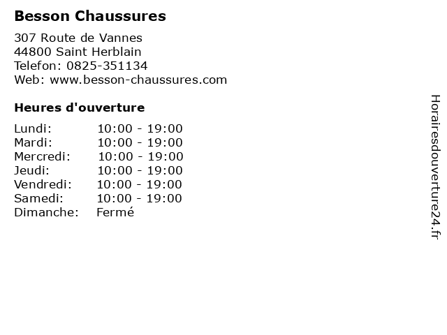 Besson chaussures discount route de vannes